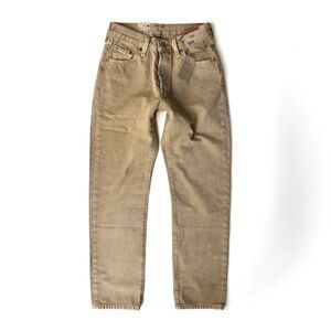 Levi's Nwt 125010405 Khaki 501 High Rise Straight Leg Button Fly Jeans 27 x 32